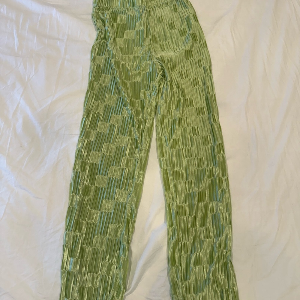 Green Patterned Pants